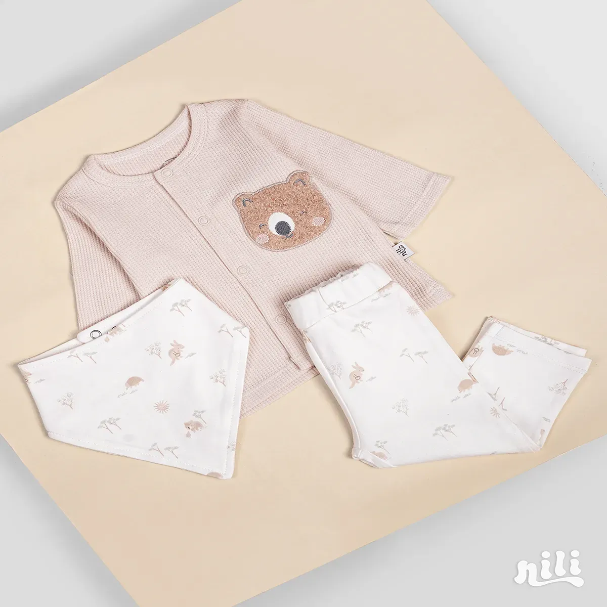 مانتو نخی طرح کانگورو و دوستان جنس نخ پنبه ضد حساسیت