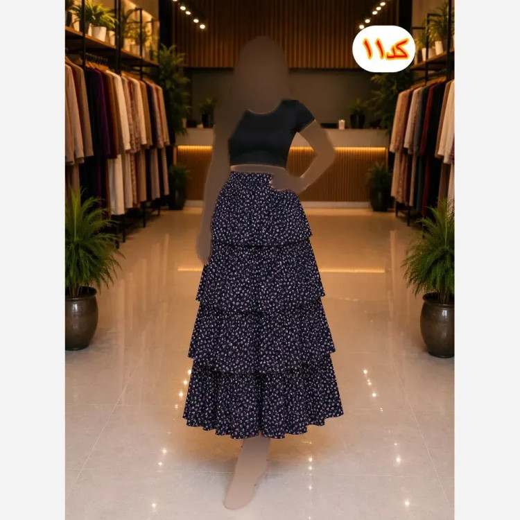  ✨ دامن طبقه ایی ترند، سبک و خوشفرم ✨t8044