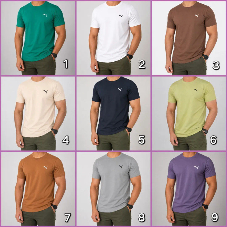 تیشرت مردانه پنبه رنگبندی مختلف سایز لارج تا 3XL