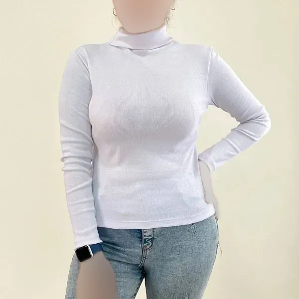 بلوز یقه اسکی کبریتی زنانه کد 1226 مناسب سایز 38 تا 46