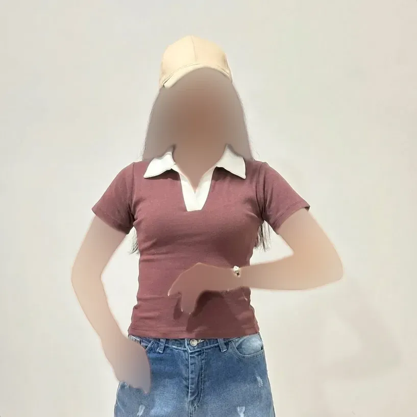 پولوشرت زنانه یقه سفید پارچه کبریتی