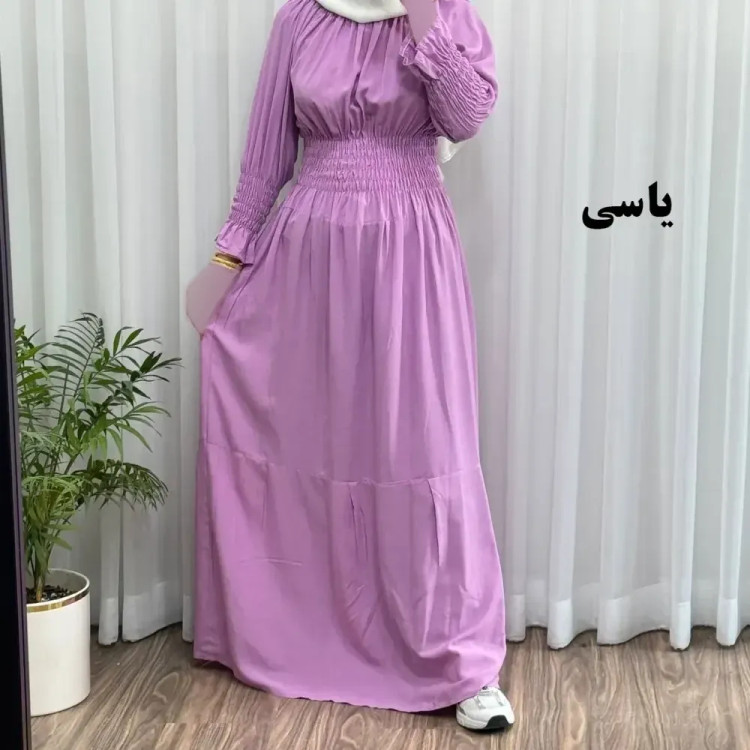 پیراهن ساحلی نخی زنانه مدل خسته فری سایز مناسب تا سایز 46