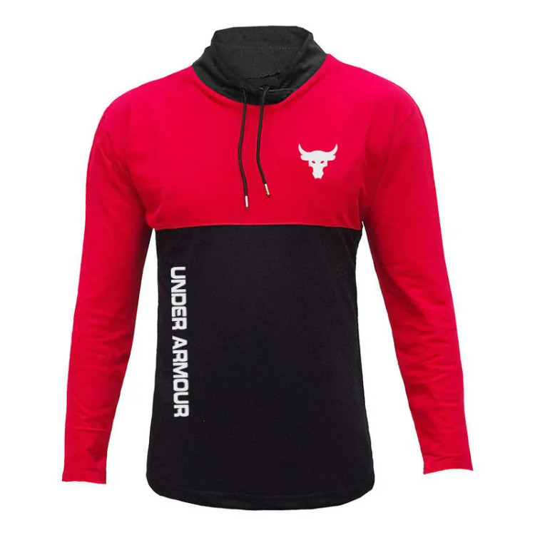 تی شرت ورزشی مردانه یقه ایستاده آستین بلند جودون ساده کد 2000