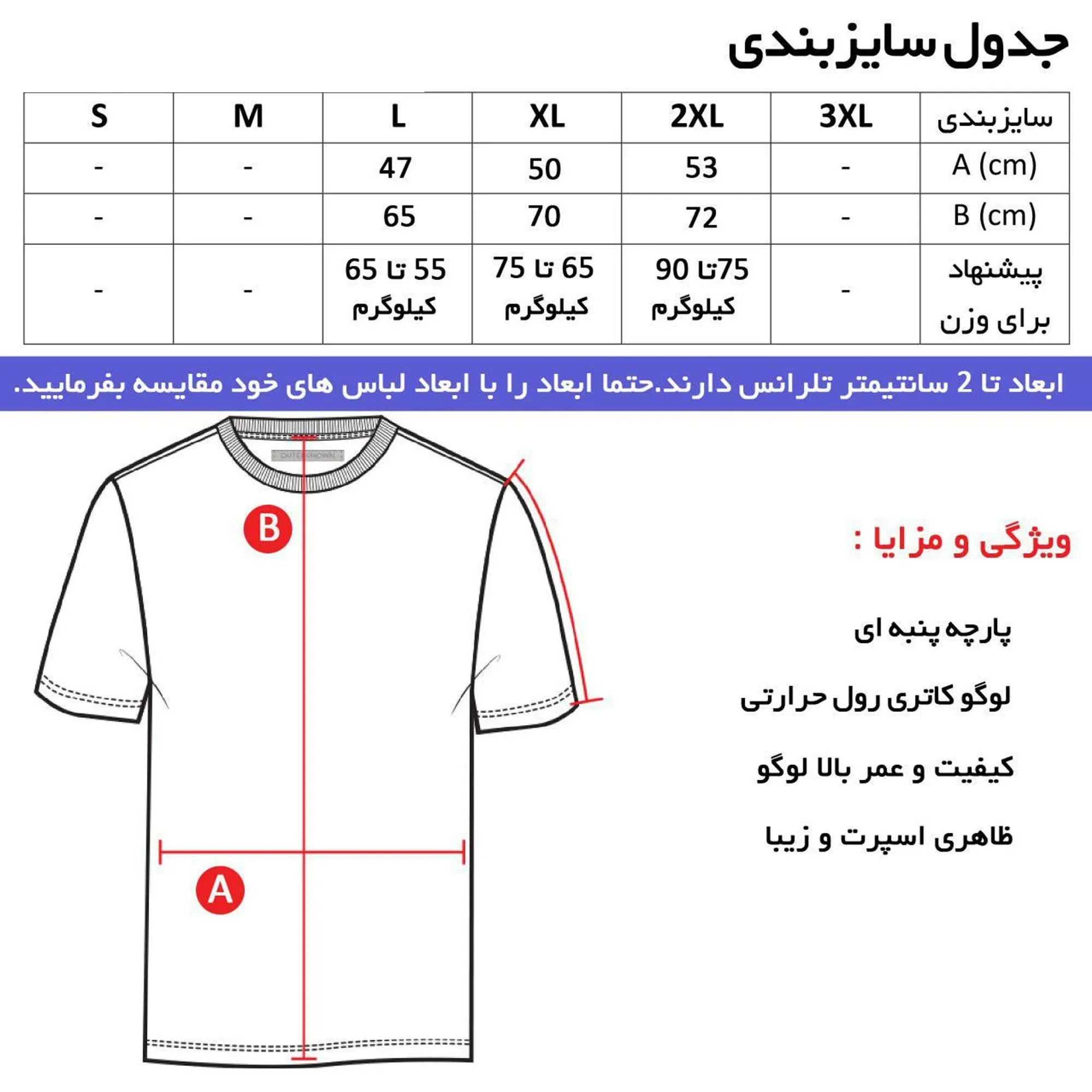 تیشرت آستین کوتاه مردانه یقه گرد طرح text مشکی سایز بندی چهار فصل