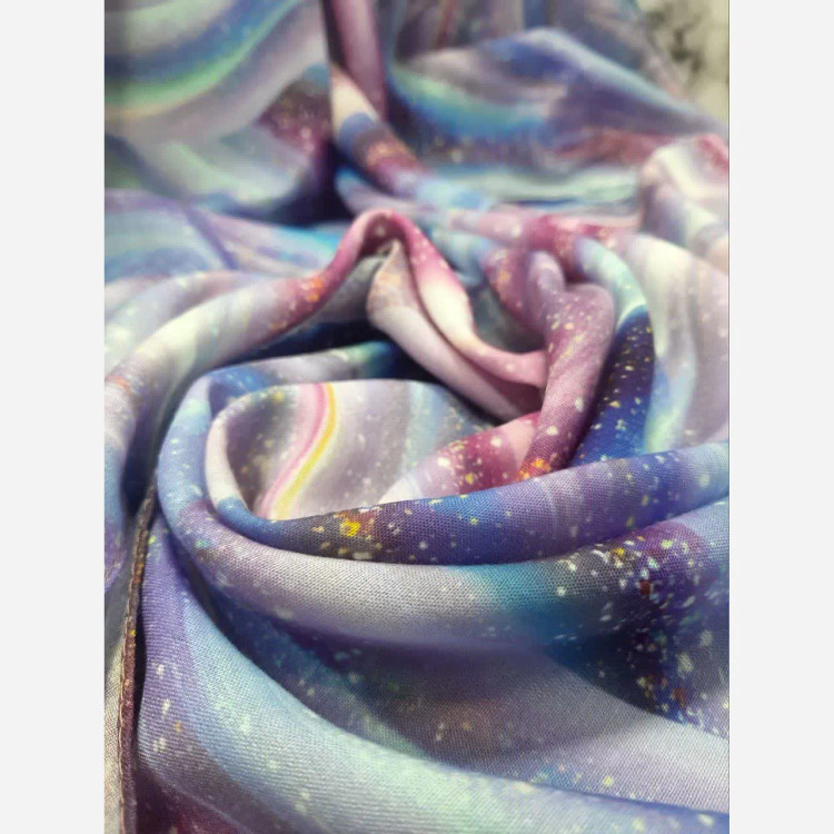 روسری نخی کاستوم طرح هالهاین سایز 140 بنفش آبی
