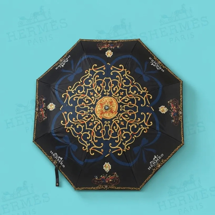 چتر اتوماتیک لوکس برند هرمس ضدباد پارچه نانو
